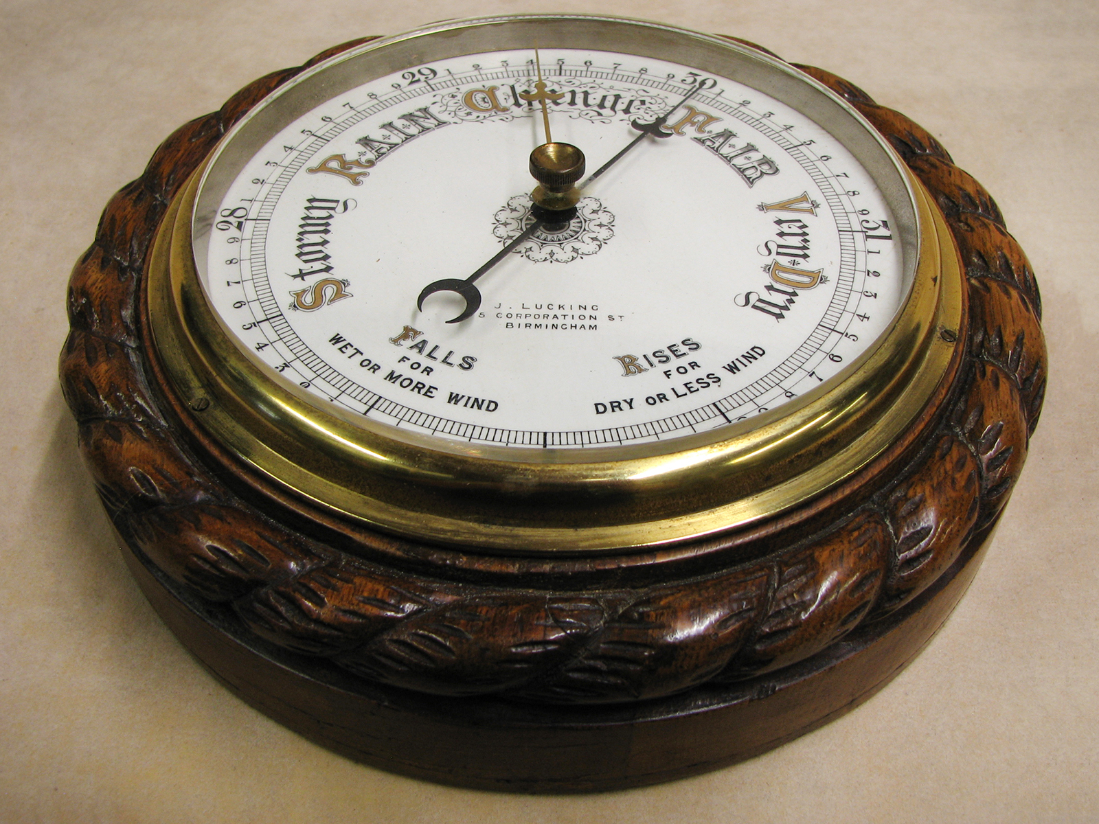 19th century ropetwist J. Lucking barometer